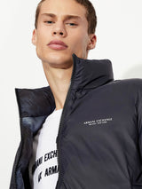 ARMANI EXCHANGE DOUBLE FACED PUFFER JACKET (NAVY/BLUE)