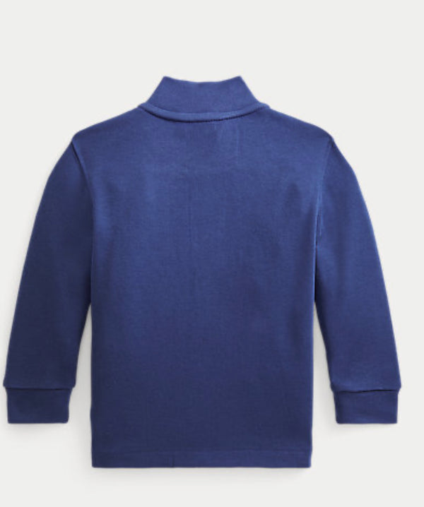 Polo Ralph Lauren KIDS Cotton Interlock Quarter-Zip Pullover (Navy