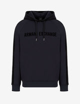 armani exchange HOODED VELOUR SWEATSHIRT