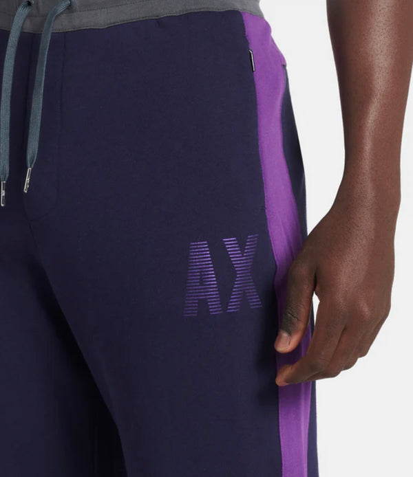 A|X ARMANI EXCHANGE Men's Drawstring French Terry  Iridescent Logo Joggers