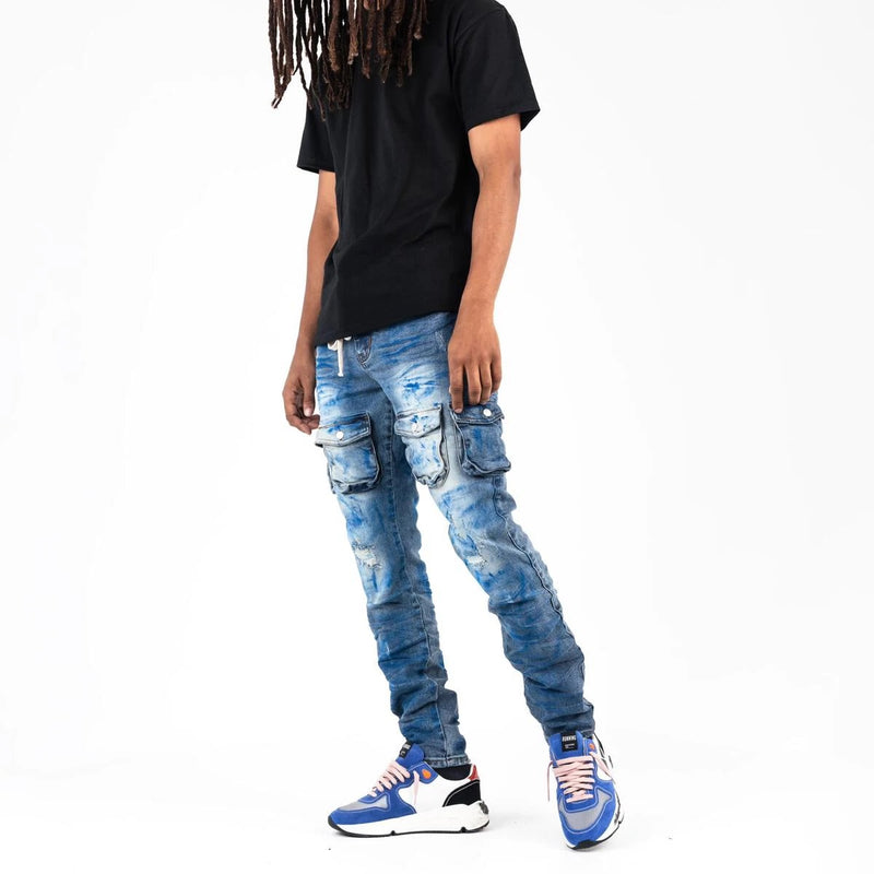 THRT CARGO DENIM LOYAL BLUE SKINNY JEANS