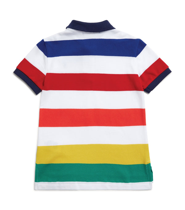 Polo RALPH LAUREN KIDS Rainbow-Striped Polo Shirt Kids