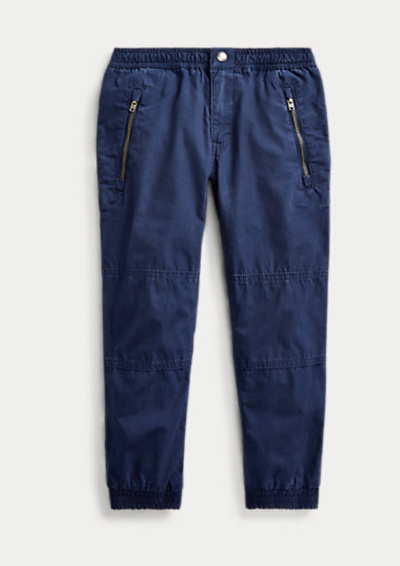 POLO RALPH LAUREN (BOYS 8-20) COTTON POPLIN JOGGER PANT NAVY