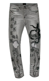 MACKEEN PERIL CRYSTAL PANT GREY