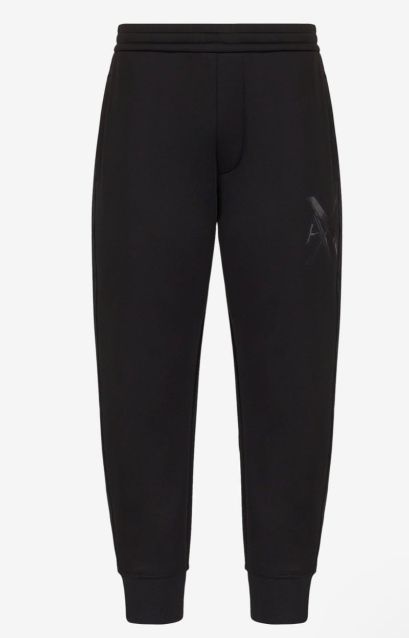 ARMANI EXCHANGE MACRO LOGO JOGGER SWEATPANTS BLACK