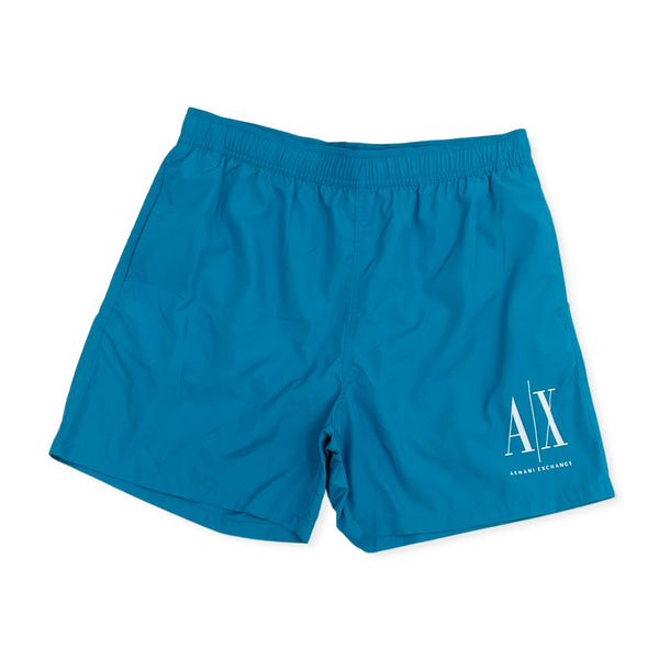 Armani Exchange ICON LOGO SWIM SHORTS Light Blue