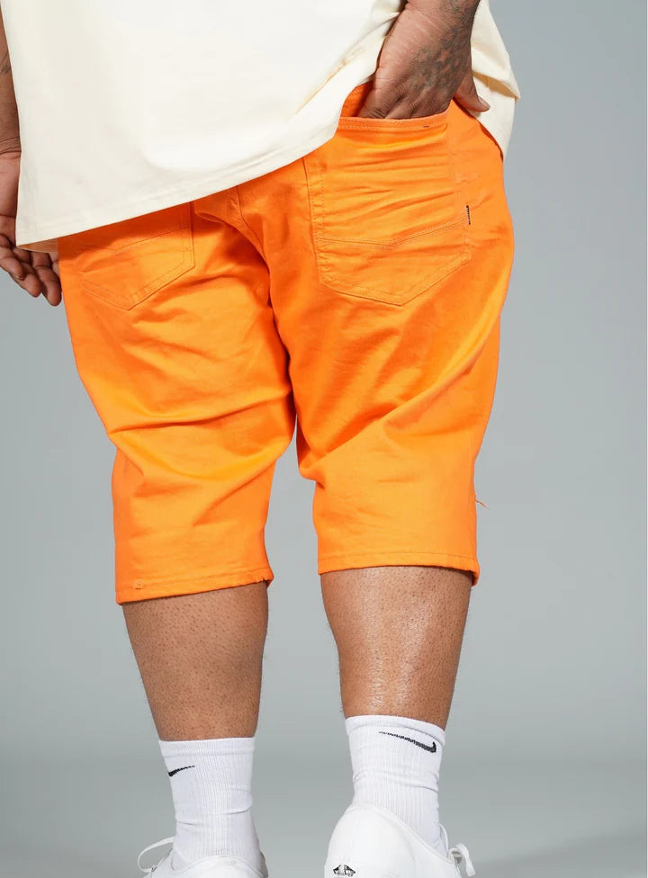 Makobi M971 JORDANELLE TWILL SHORTS - ORANGE