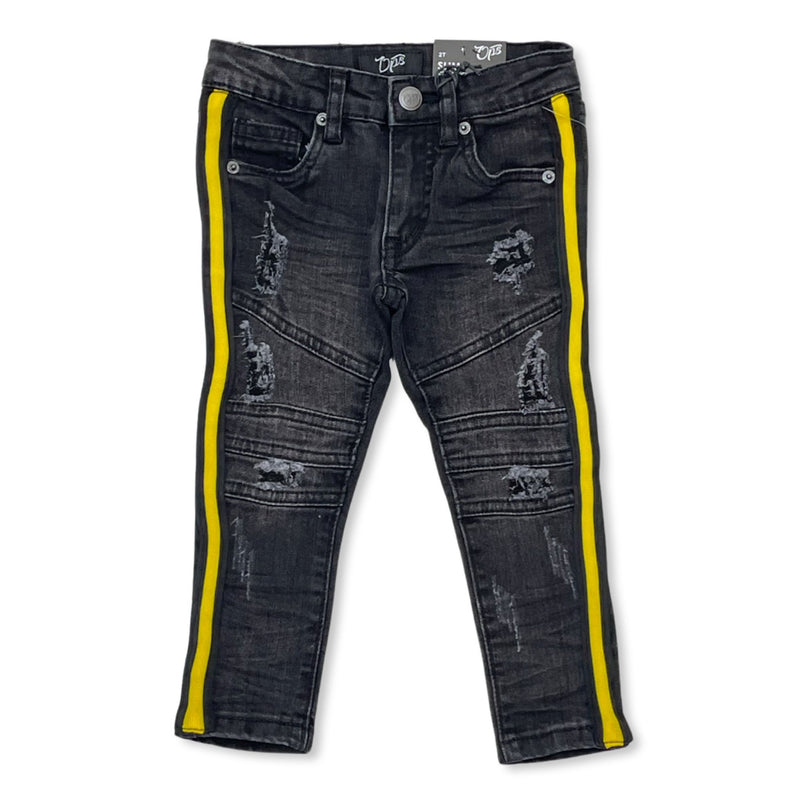 OPS KIDS JET BLACK-YELLOW JEANS (OPS1905K1905K