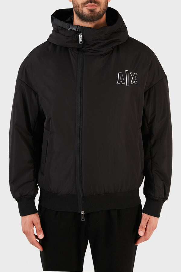 armani exchange black white jacket