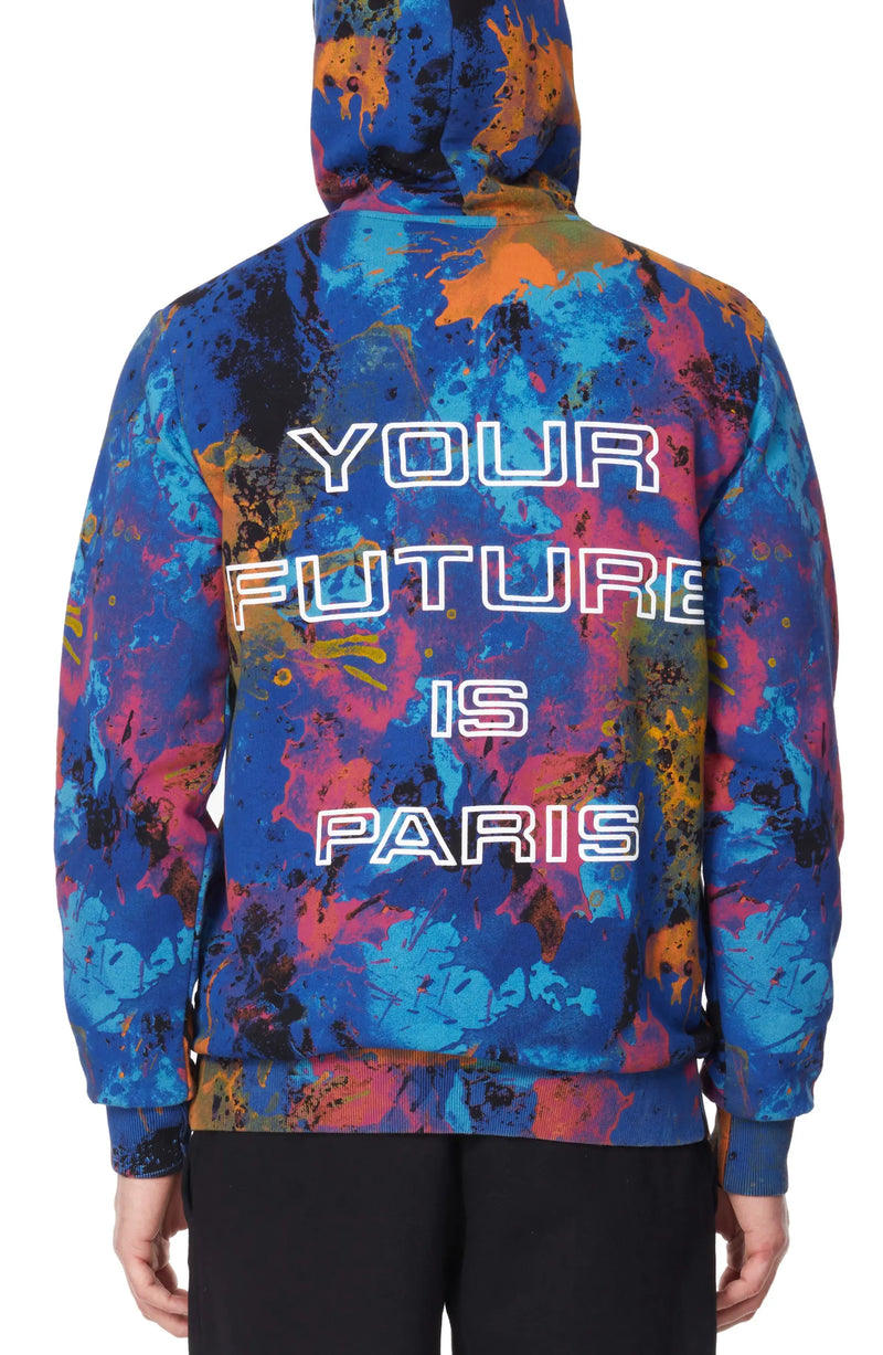 ELEVEN PARIS YOUR FUTURE BLUE TIE DYE HOODIE