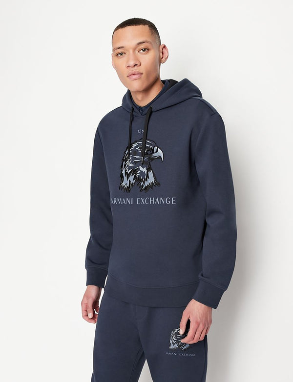 armani exchange eagle navy black hoodie