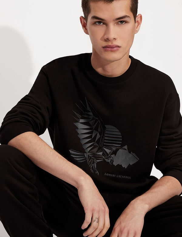 Armani exchange CREW NECK EAGLE SWEATSHIRT