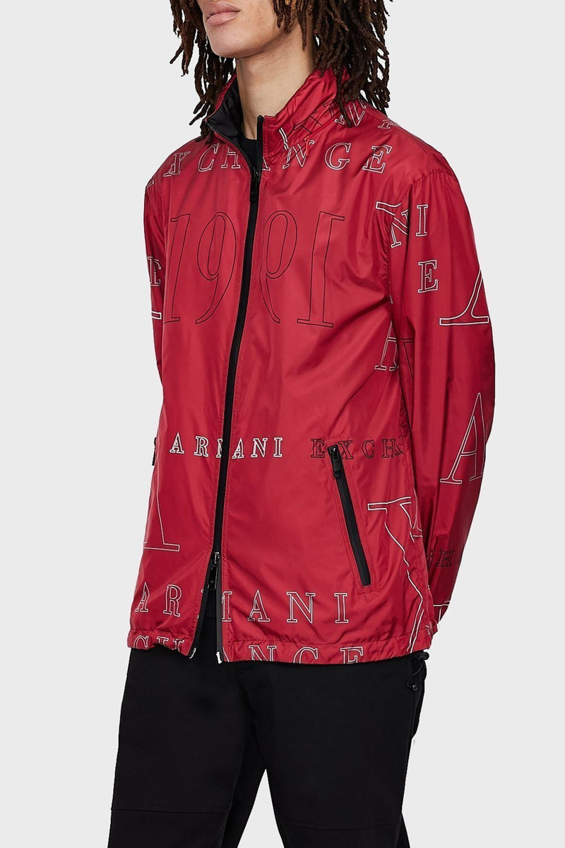 armani exchange reversible black red Jacket