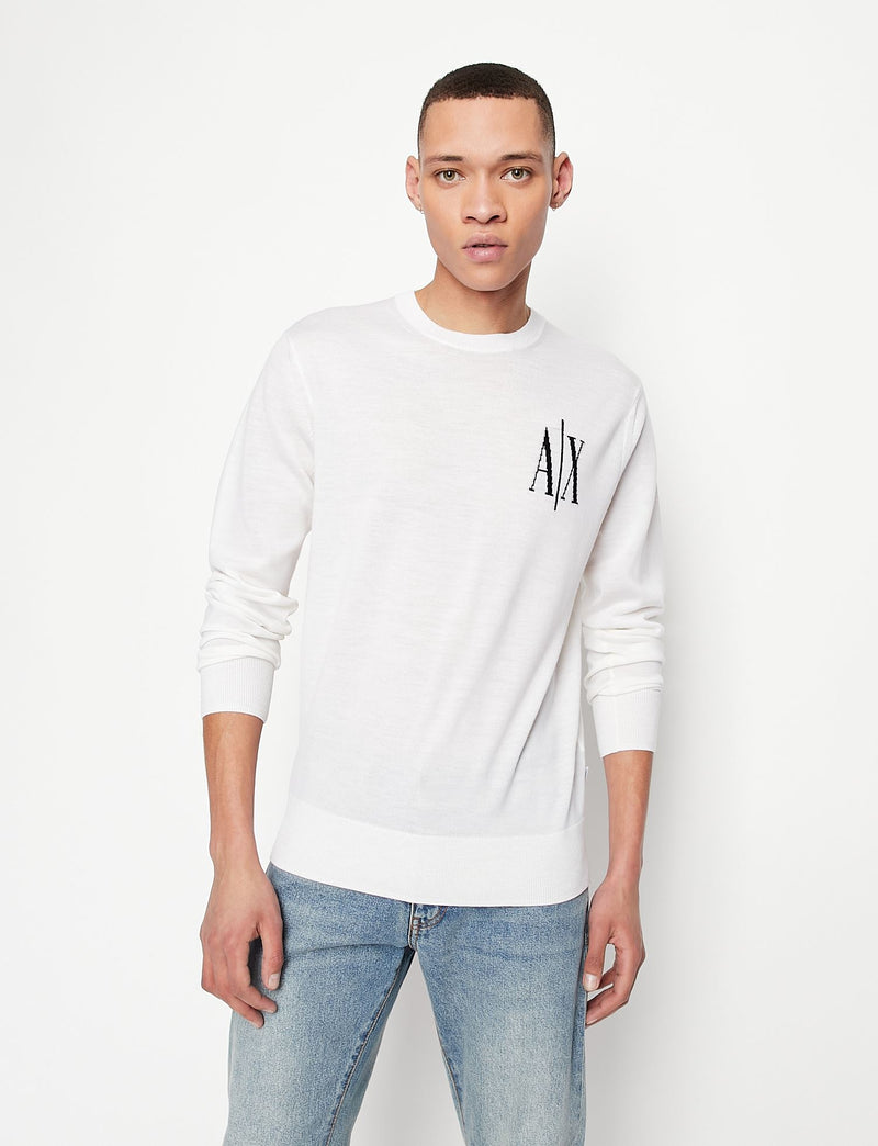 Armani Exchange Pullover ICON LOGO VIRGIN WOOL SWEATER