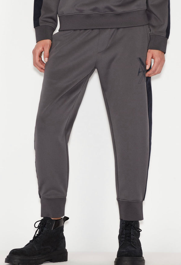 ARMANI EXCHANGE MACRO LOGO JOGGER SWEATPANTS GRAY