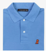 JAMES BARK Men's Lake Blue Regular Fit Polo Shirt - Orange Bark