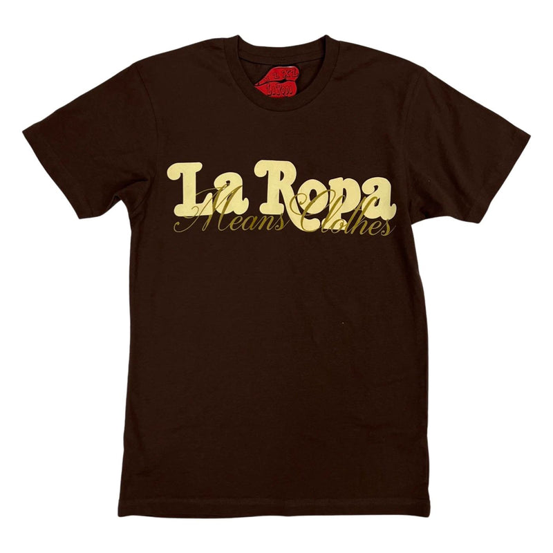 LA ROPA MEANS CLOTHES BROWN TEE