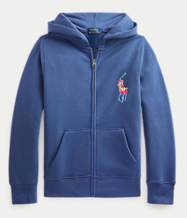 Polo Ralph Lauren (Boys 8-20)Tie-Dye-Print Big Pony Fleece Hoodie (Light/Navy