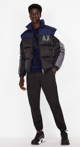 ARMANI EXCHANGE IRIDESCENT PACKABLE PUFFER DOWN JACKET