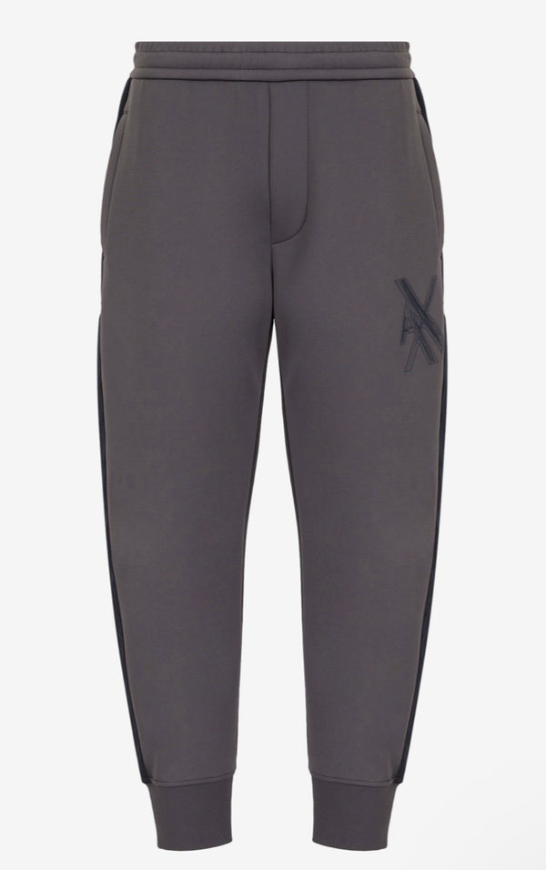 ARMANI EXCHANGE MACRO LOGO JOGGER SWEATPANTS GRAY