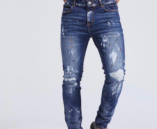 FOREIGN LOCAL(SLIM SKINNY MULTI PAINT SPLATTER JEAN