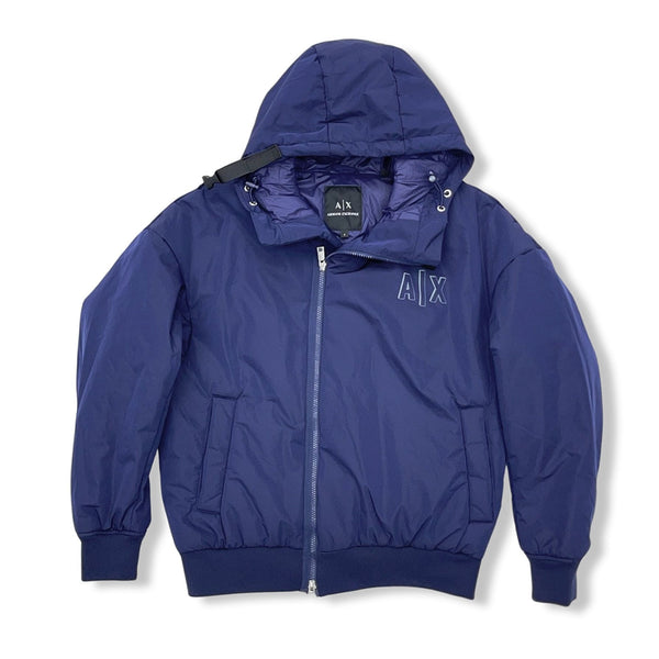 armani exchange blue blouson jacket