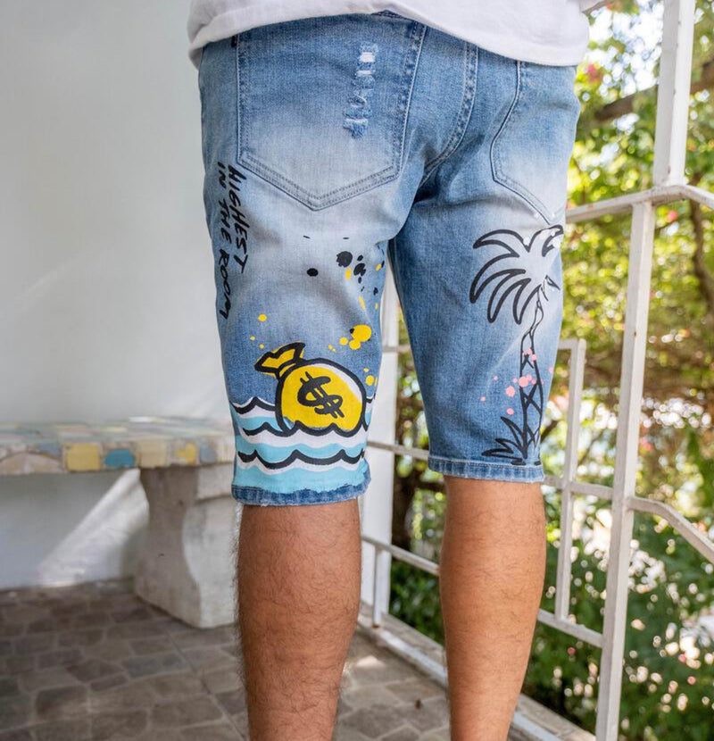 Capital Denim "Rio" Denim Shorts (CPTLS01) Mid Blue Wash