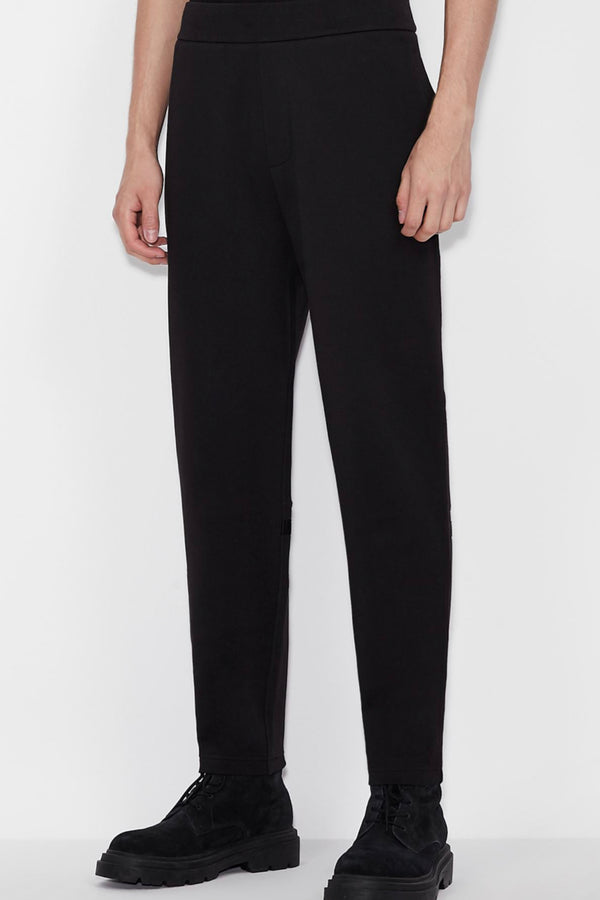 COTTON BLEND JERSEY JOGGER SWEATPANTS (BLACK)