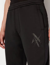 ARMANI EXCHANGE MACRO LOGO JOGGER SWEATPANTS BLACK