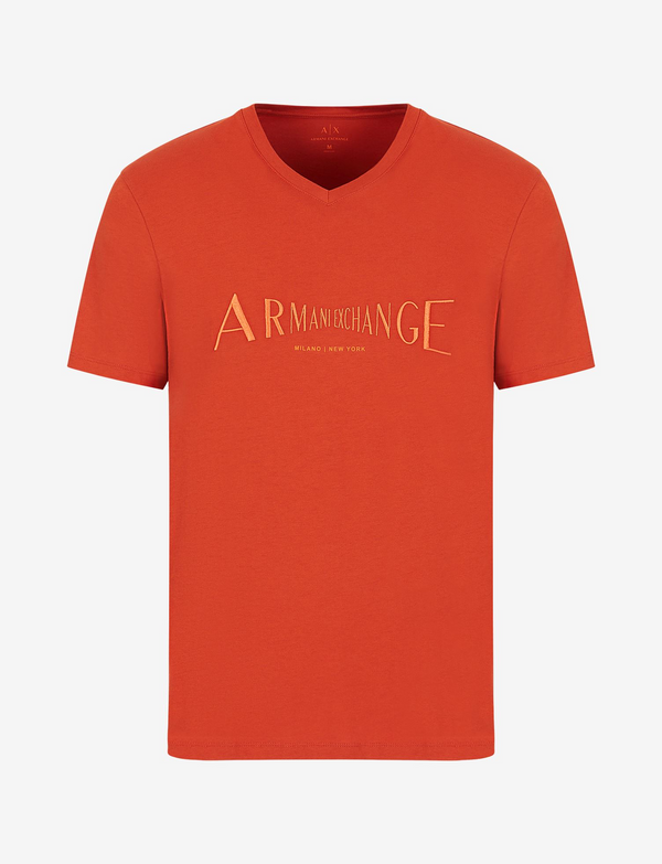 Armani exchange orange embroidery Tshirt