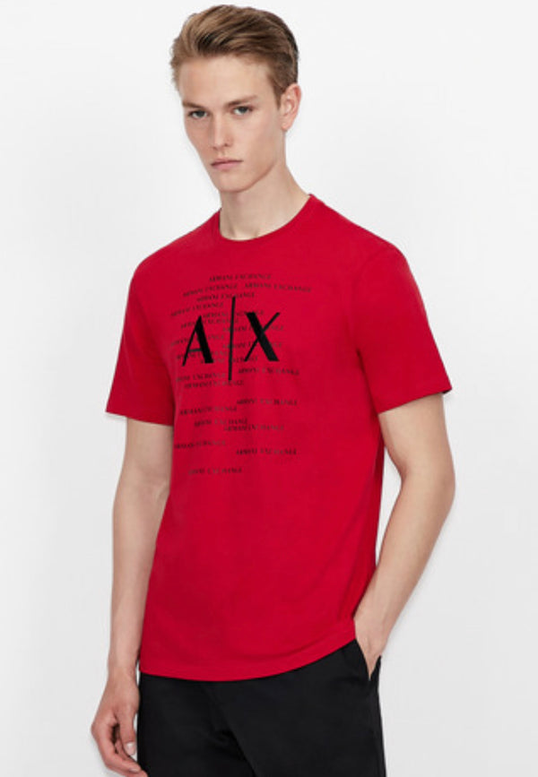 ARMANI EXCHANGE REGULAR FIT T-SHIRT RED