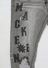 MACKEEN PERIL CRYSTAL PANT GREY