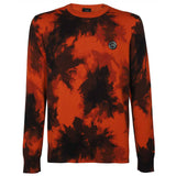 Armani Exchange ORANGE CAMOUFLAGE ORGANIC COTTON SWEATER