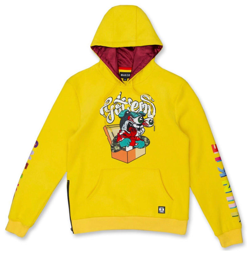 MAKOBI Sneaker Junkie Fleece Hoodie (yellow)