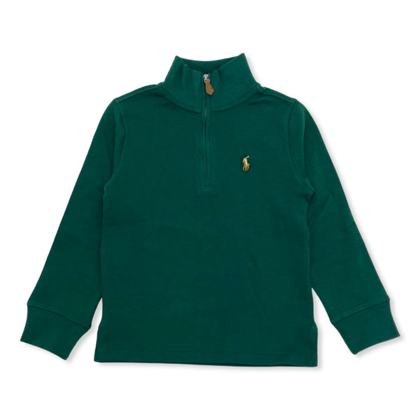 Polo Ralph Lauren (Boys 2T-7T)-COTTON INTERLOCK QUARTER-ZIP PULLOVER Green