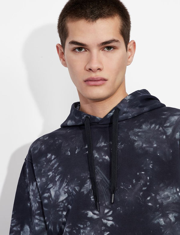 Armani exchange Dyed Navy hoodie