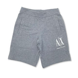 ARMANI EXCHANGE ICON LOGO COTTON FLEECE SHORTS GRAY