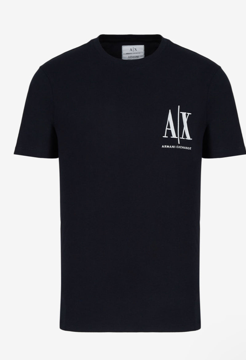 ARMANI EXCHANGE ICON LOGO REGULAR FIT T-SHIRT BLACK