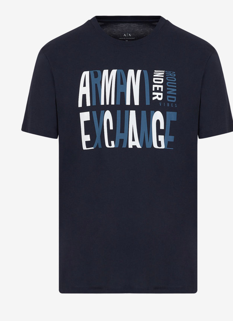 Armani exchange REGULAR FIT T-SHIRT Navy/blue