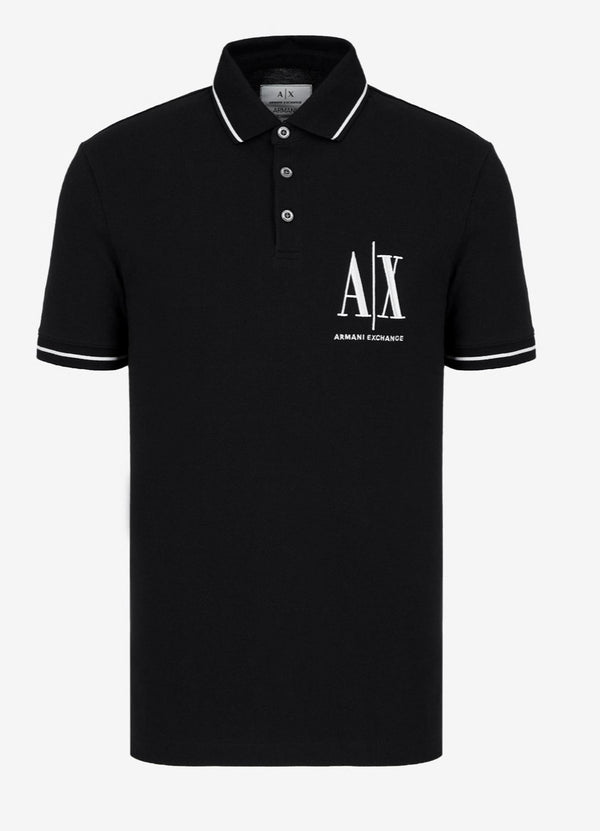 ARMANI EXCHANGE ICON LOGO POLO (Black)