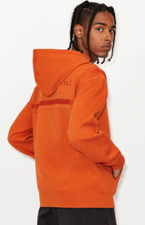 ARMANI EXCHANGE HOODED ZIP UP JERSEY SWEATSHIRT (ORANGE)