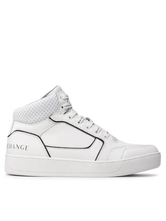 Armani Exchange white Hi top shoes