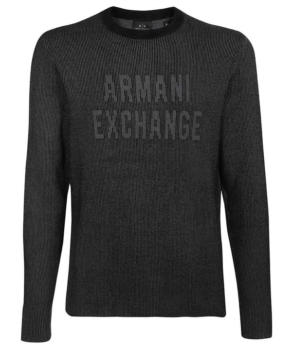 Armani Exchange Grey Black Pullover Sweatshirt