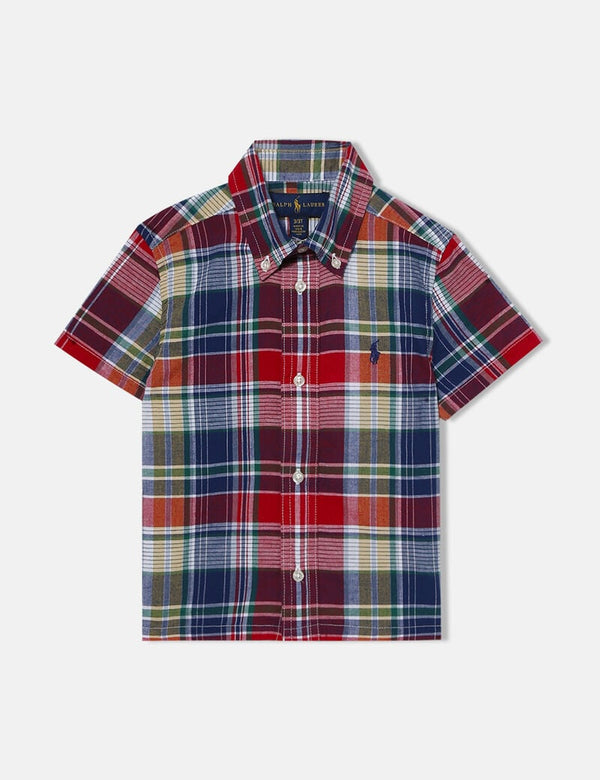 Polo Ralph Lauren 40/1 Madras Poplin-Ss Bd-Si-Sps Kids Botton down shirt