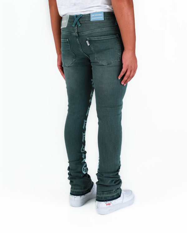 PHEELINGS  "AGAINST ALL ODDS" FLARE STACK DENIM