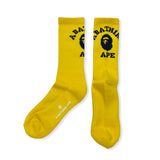 BAPE BAPE COLLEGE YELLOW SOCK