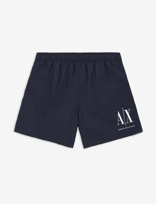 Armani exchange ICON LOGO SWIM SHORTS Black