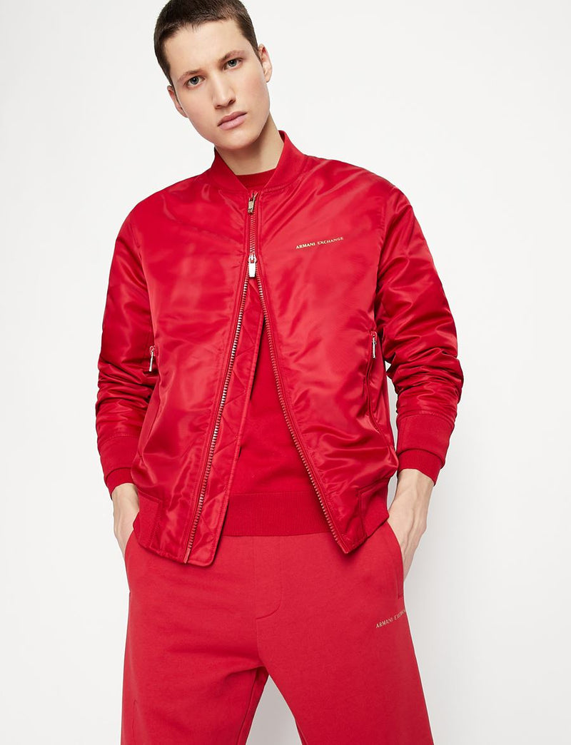 ARMANI EXCHANGE  CREW-NECK SWEATSHIRT (RED)