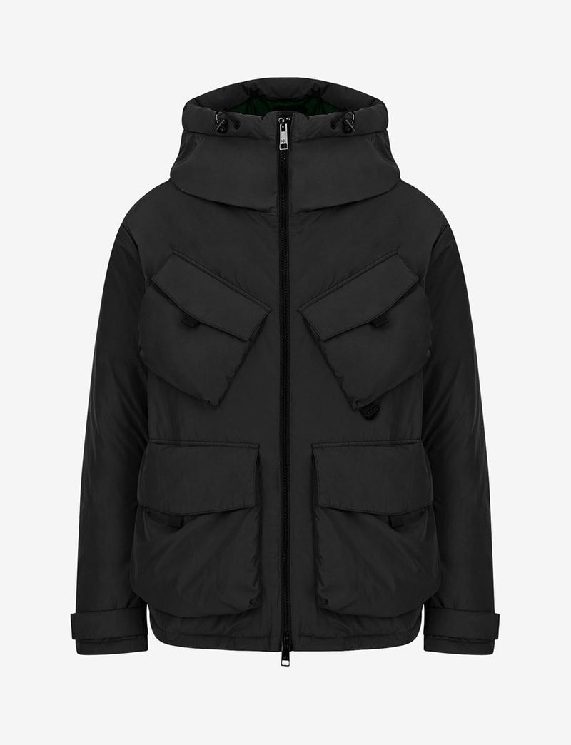 armani exchange down black jacket