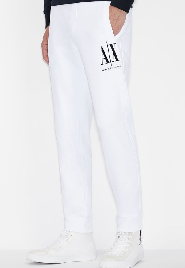 ARMANI EXCHANGE FLEECE SWEATPANTS White